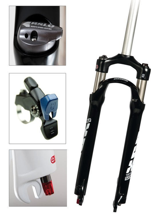 Suntour forcella ammortizzata per bicicletta trekking da 26" nero