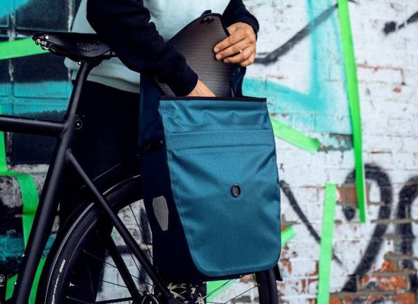 Ortlieb borsa Velo Shopper con aggancio QL2.1 colore petrolio