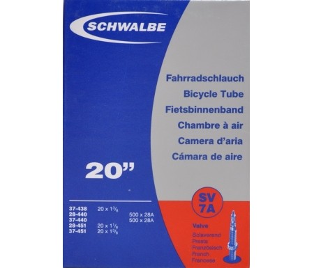 Schwalbe SV7A camera d'aria 20" valvola Presta
