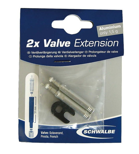 Schwalbe prolunga per valvola camera d'aria SV argento