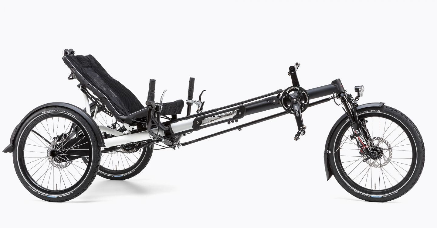 Hasebikes Kettwiesel EVO ammortizzato pieghevole bianco traffico