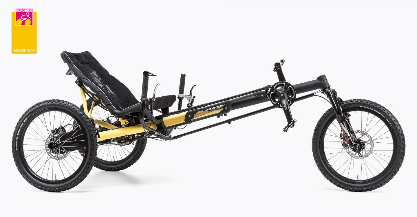 Hasebikes Kettwiesel KROSS ammortizzato e pieghevole giallo