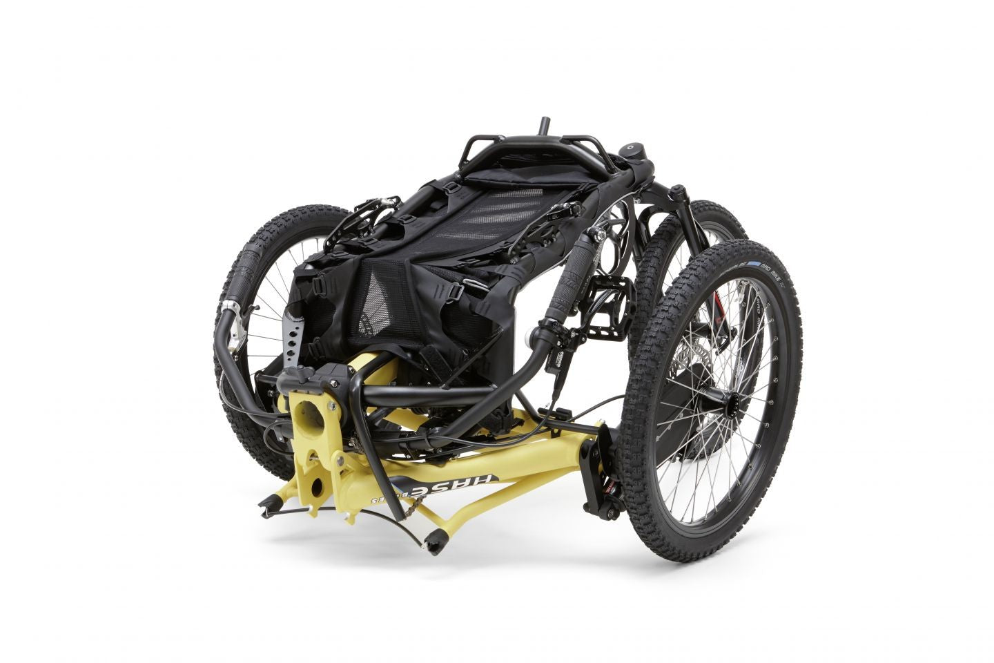 Hasebikes Kettwiesel KROSS ammortizzato e pieghevole giallo