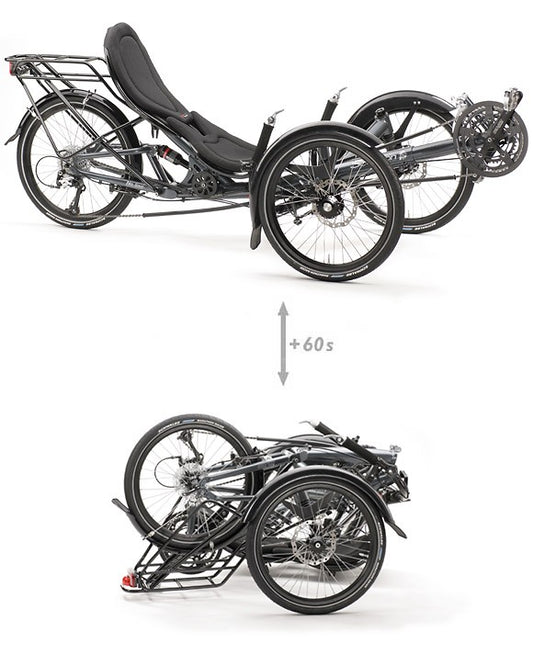 HP Velotechnik Scorpion fx 2 20"/20" triciclo blue grigio