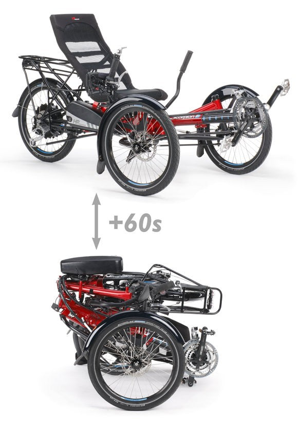 HP Velotechnik Scorpion Plus 20"/20" triciclo ammortizzato rosso magma