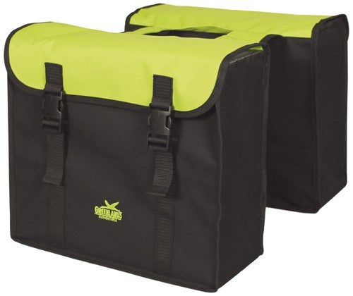 Greenlands borse a bisaccia per portapacchi nero verde