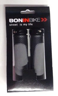 Bonin manopole in gomma e collare di fissaggio grigio nero