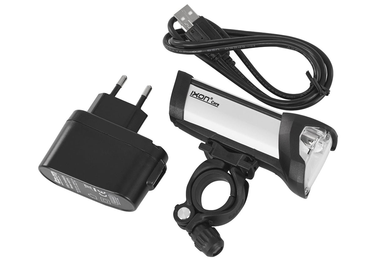Busch+Muller IXON Core fanale anteriore a batteria ricaricabile argento nero