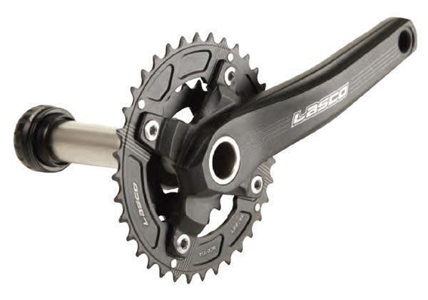 Guarnitura per fatbike LASCO 36/22 denti con movimento da 100 mm nero