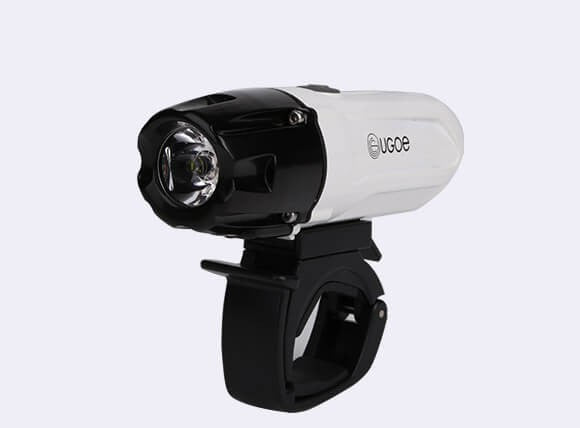 UGOE fanale anteriore a batteria 500 Lumen bianco/nero