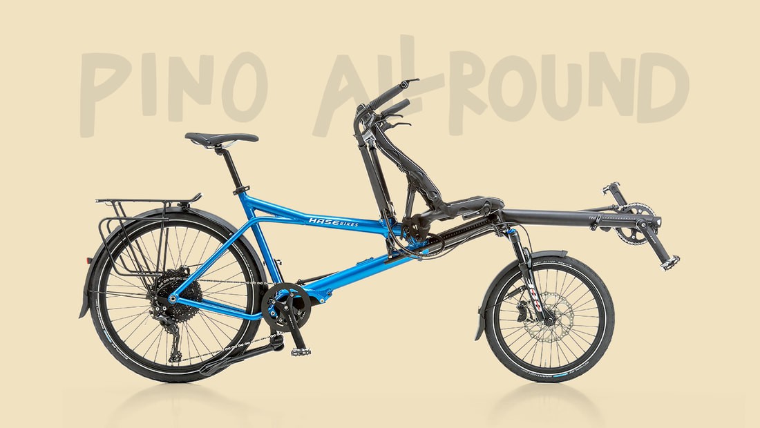 Hasebikes Pino Allround tandem a pedalata indipendente rosso