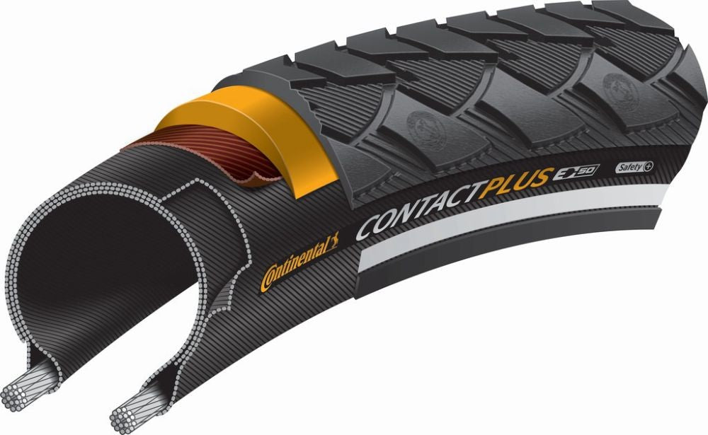 Continental Copertone Contact Plus 42-584 / 27,5 x 1.25 nero reflex