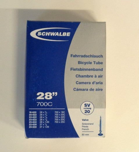 Schwalbe SV20 camera d'aria 28" valvola Presta 80mm